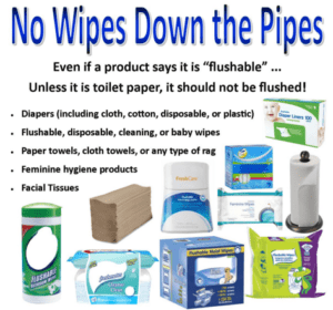 No Wipes Down the Pipes