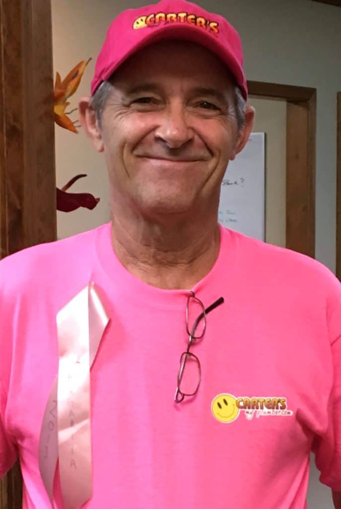 Real Plumbers wear Pink at Carter's My Plumber in Greenwood, Indiana